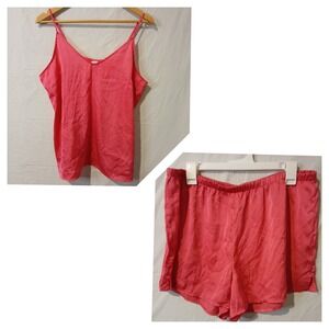 Target Stars Above Size Large Pajama Set‎ Hot Pink Adjustable Spaghetti Straps